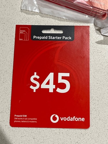 AU Vodafone SIM card $45 value pack