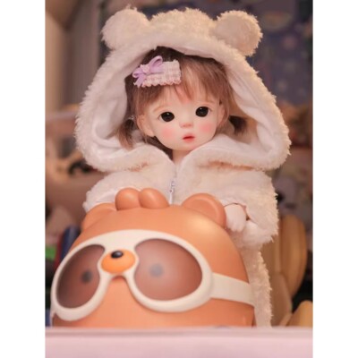 1/6 BJD Doll SD Resin Joint Eyes Face Makeup Cute Baby Girl Doll Bare Doll Gift