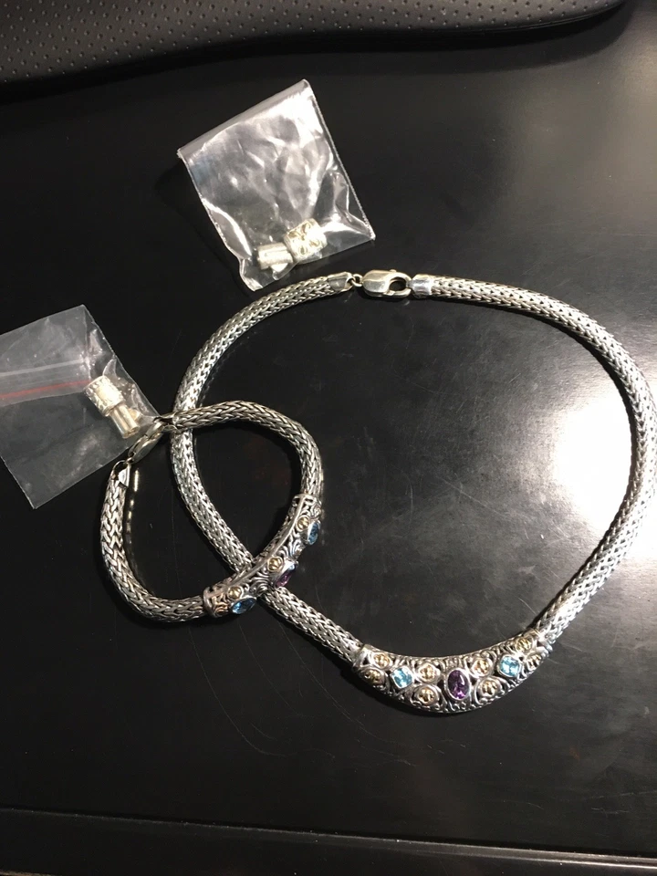 Juego BJC Samuel Benham de ley, oro y piedra natural Foto 2 de 4