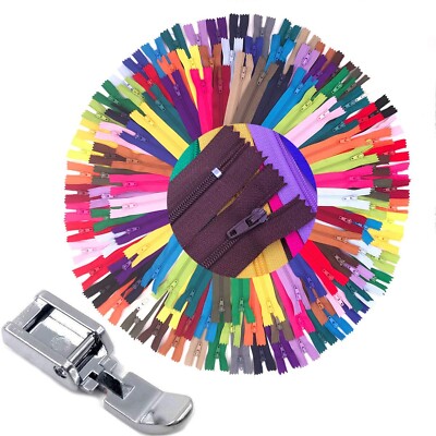 75pcs 20 Inch 14 Inch and 9 Inch Mixed Size Nylon Coil Zipper Bulk with Zippe...