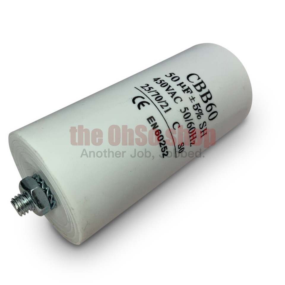 Condensatore CBB60 50uF, Condensatore Di Avviamento Motore CBB60 450V Cavo Condensatore Microfarad 50uF Per L'avvio Del Motore, Condensatore Di