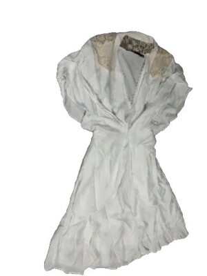 short cream lace dress White Satin and Lace Straps Short Party Dress, White Lace Homecoming D –  Cutedressy main image 1
