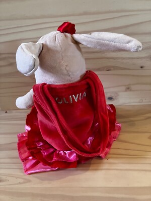 Animations Olivia Plush Pink Pig Red Dress Backpack 14