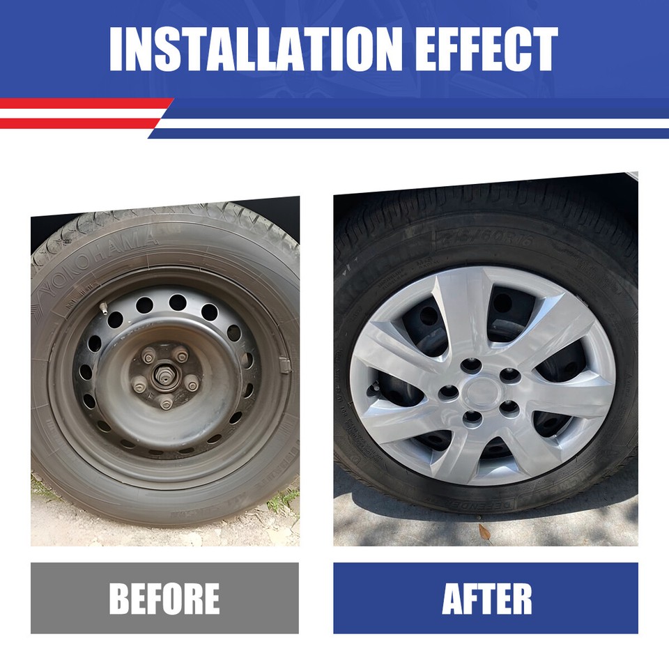 4pc 16'' Wheel Covers Full Rim Snap On Hubcaps For 2007-2011 Toyota ...