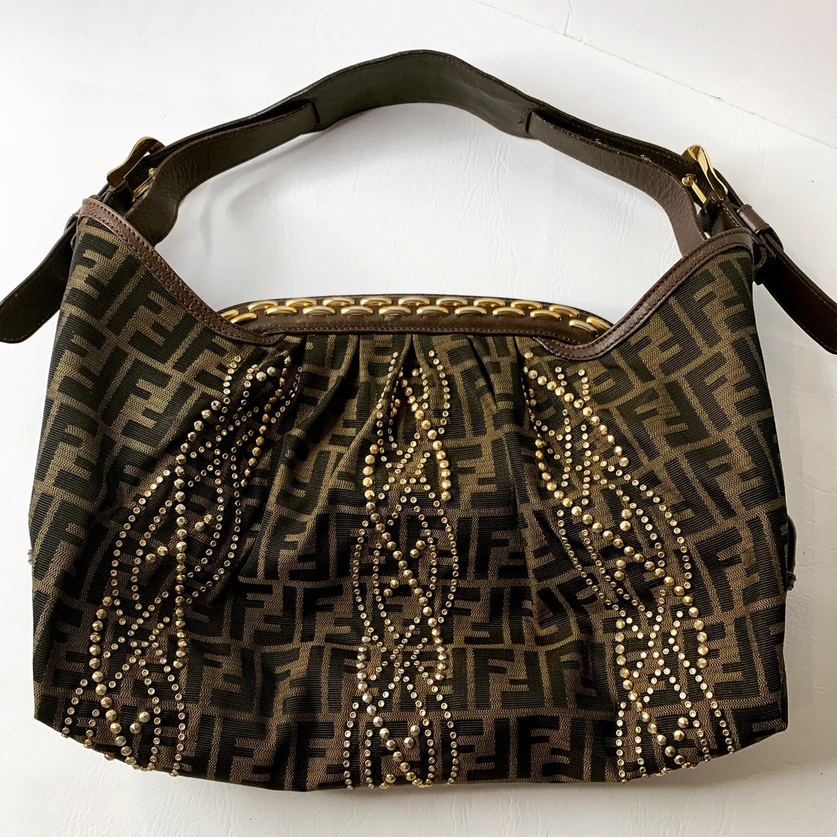 AUTHENTIC FENDI ZUCCA HOBO BAG LARGE SIZE