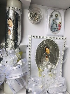 first communion candle set girl