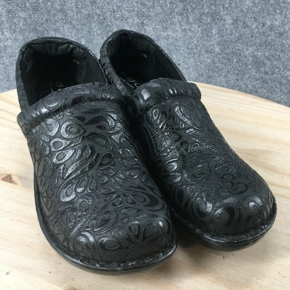 Zapatos BOC Born Concept para mujer 9W cachemira zueco en relieve cuero negro BC3630 Foto 3 de 4