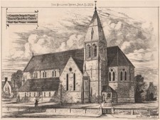 Proposed Memorial Church, Great Malvern, SE prospect. Worcestershire 1873