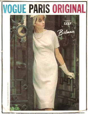 1966 Vintage Vogue Couture Motif Robe B36 (1724) Balmain