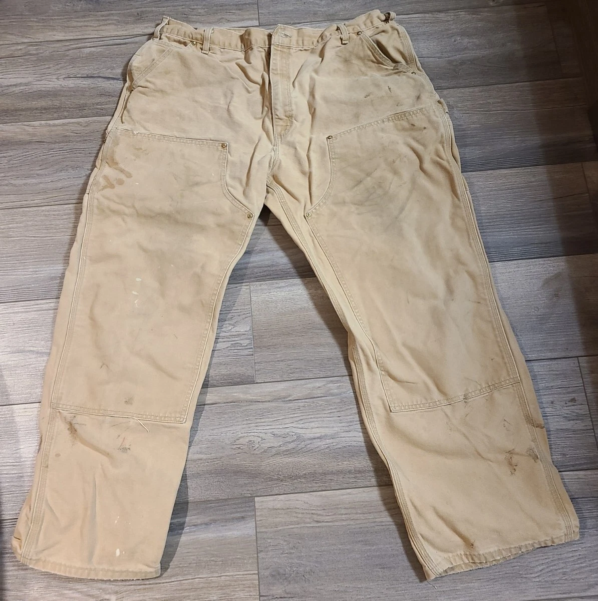 Carhartt Men's Carhartt Brown Duck Work Pants (32 x 34) in the Pants  department at