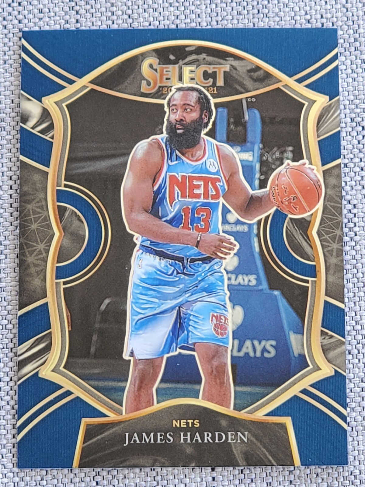 JAMES HARDEN 2020-21 PANINI SELECT CONCOURSE BLUE BASKETBALL CARD #12 NETS NBA