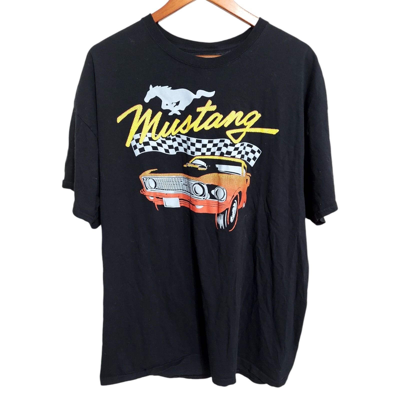 PONY T shirt nera Ford Mustang uomo logo licenza ufficiale taglia 2XL 50 52 cotone