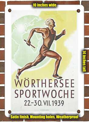 METAL SIGN - 1939 Worthersee Sports Week - 10x14 Inches