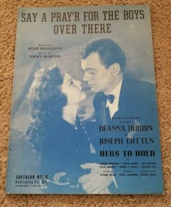 Details About 1943 Prayer Boys Over There Herb Magidson Jimmy Mchugh Deanna Durbin Sheet Music - 