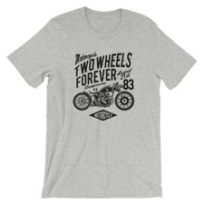 Two Wheels Forever T-Shirt. Motorcycle 100 Cotton Premium Tee NEW