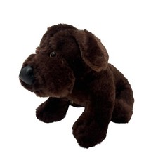 Chocolate Lab Puppy Dog Black Nose Webkinz Ganz HM138 Plush 9" Lovey Toy No Code