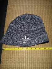 Adidas Originals CUFFED Beanie KNIT Hat STRETCH BLACK/GRAY 100 acryllic RN90288