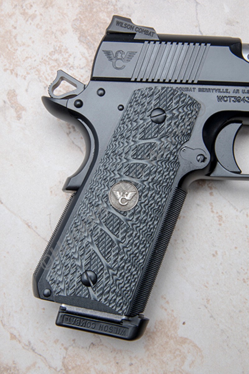 Wilson Combat 1911 Grips, Full-Size, Gray/Black G10, Starburst 738