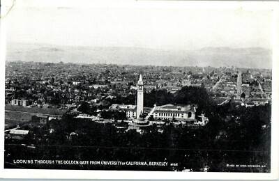 Aussehenden durch Die Golden Gate From UC Berkeley RPPC Postkarte