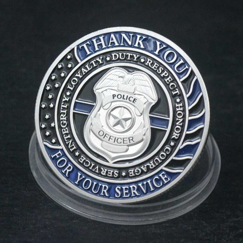 10Pcs Coin The Police Challenge Coin Thank You For Your Service God Bless - Picture 5 of 10