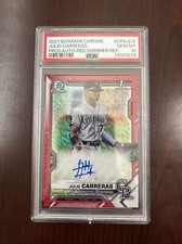 2021 Bowman Chrome JULIO CARRERAS Red Shimmer Refractor Auto /5 Gem Mint PSA 10