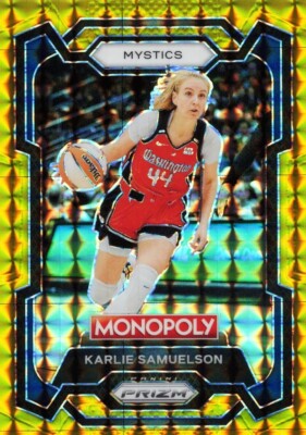 2024 WNBA Panini Prizm Monopoly Gold Prizm Karlie Samuelson /49 
