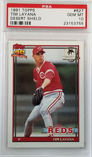 1991 Topps Desert Shield #627 Tim Layana PSA 10 Gem Mint card Cincinnati Reds 