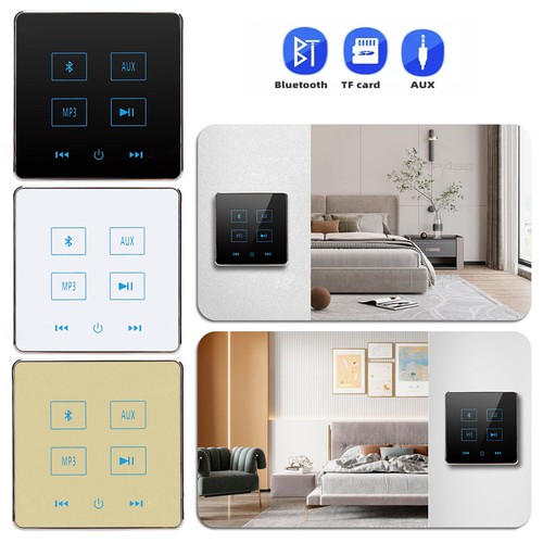 Bluetooth-Compatible 2 Channel 20W Class D In Wall Amplifier Audio Touch Screen - Photo 2/24