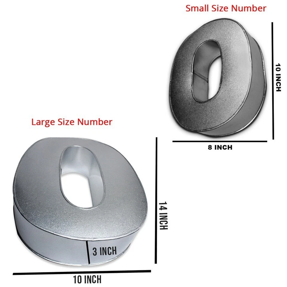 Numbers Cake Tin Mould Set 0-9 3D | Large & Small | Birthday Party Baking Pan AU - image 2 of 4