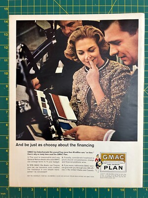 1964 Vintage GMAC Time Payment Plan Auto Financing Man Woman Car Print Ad M1