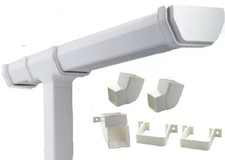 Guttering Kit, Sheds, Garages, Outhouses & extensions , 112mm square PVC gutter