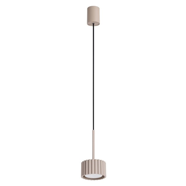 HäNgelampe Aluminium Taupe GX53 Wohnzimmer Rund Ø 10 Cm Pendelleuchte Esstisch-image