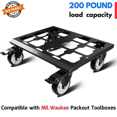 Dolly for Mil.waukee Packout Tool Boxes Heavy Duty Tool Box Dolly Wheels Steel