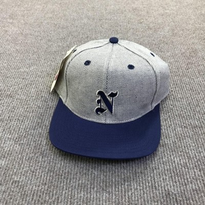 Vintage Nike Hat Cap Fitted Mens L Blue N Letter Logo Cotton Twill Baseball M/L