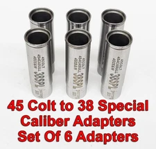 45 COLT/454 CASULL/460S&W to 38 Special - Chamber Reducer/Adapter - Set of 6