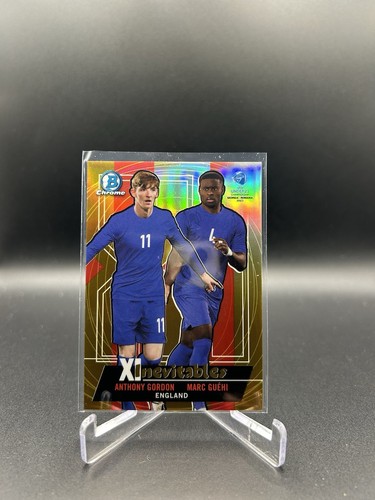 2022 Bowman Chrome UEFA Anthony Gordon Marc Guehi Gold Refractor #XI-17 /50 - 第 1/2 張圖片
