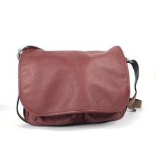 HERMES Hermes Flap Barda 33 Bag Shoulder Drawstring Men Women Rouge Ash Brown