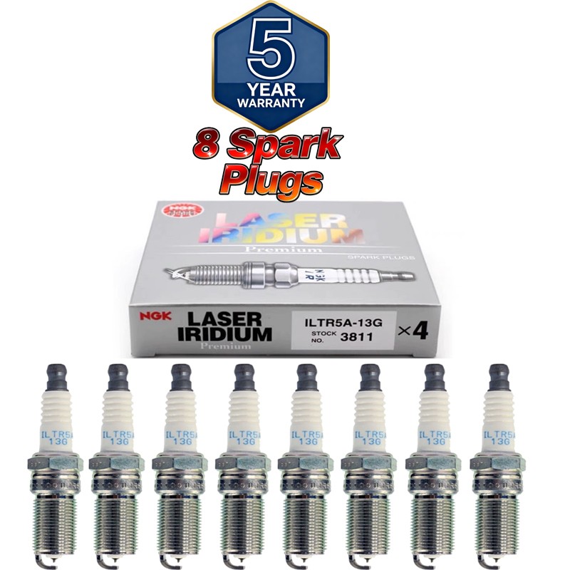 Set of 8 Spark Plug NGK 3811 ILTR5A-13G Laser Iridium fit Ford Lincoln Mazda