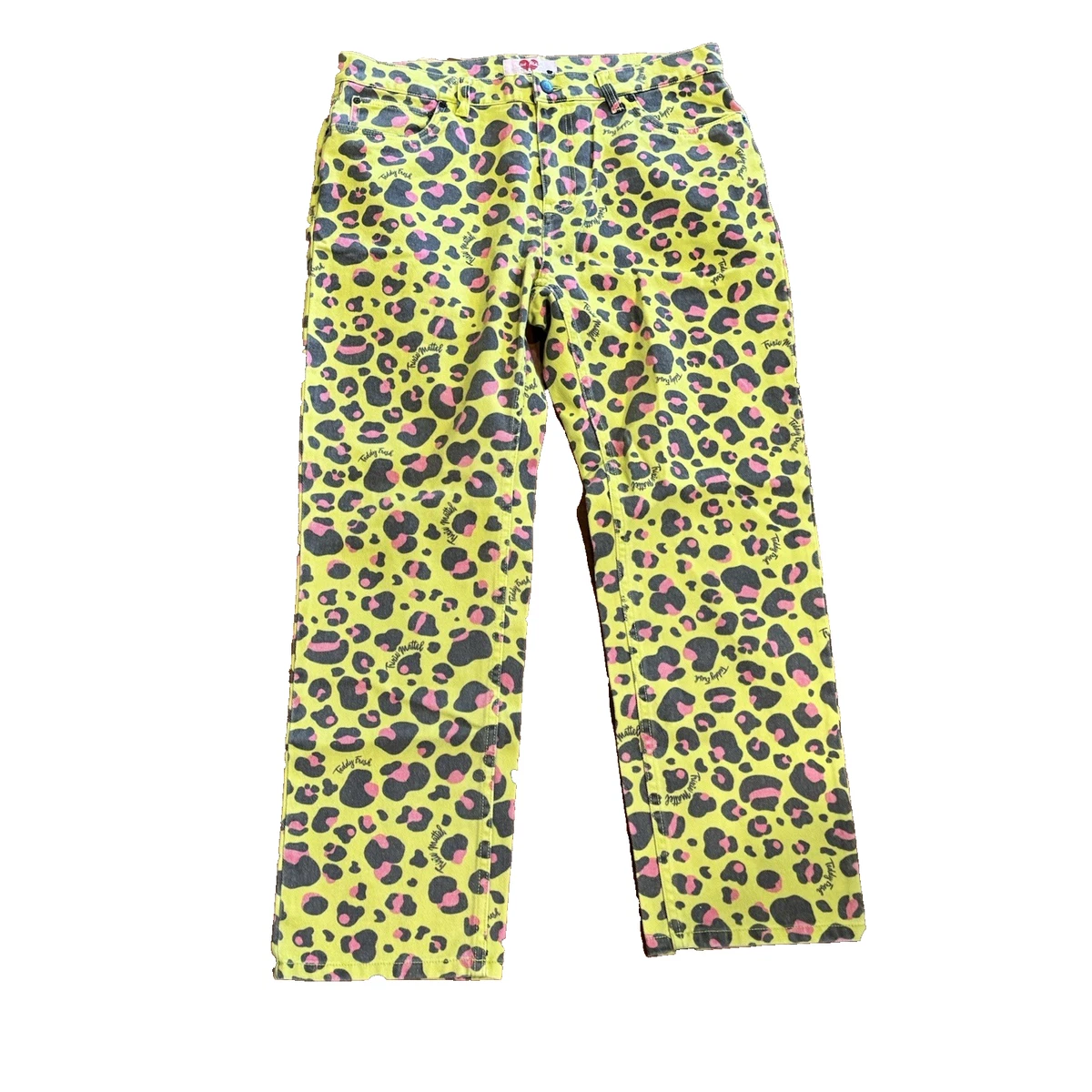 Teddy Fresh X Trixie Mattel pants size 34 Leopard Neon Punk New