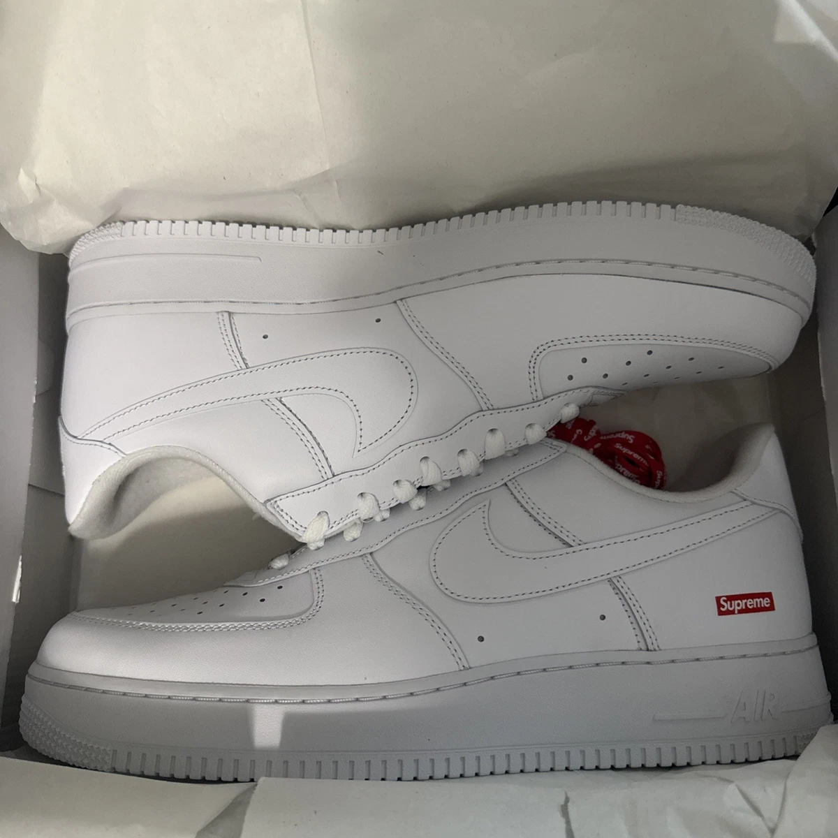 Preços baixos em Nike Air Force 1 Supreme White | eBay