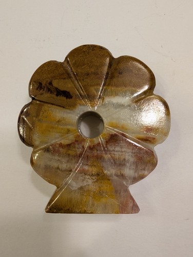 VTG Onyx Flower Shaped Napkin Letter Holder 4.5"x 3.75" - Picture 1 of 15
