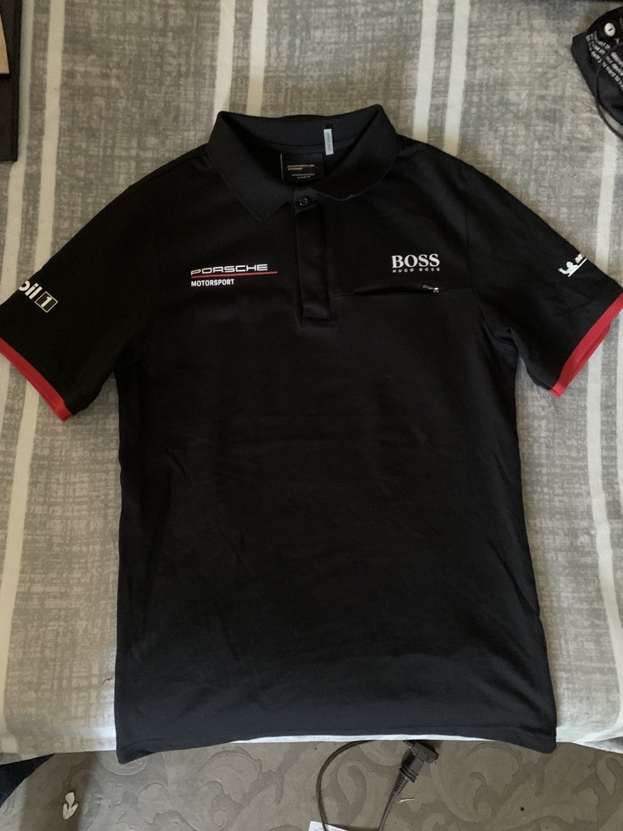 Porsche Motorsports Hugo Boss Black Racing Polo Shirt Size XS
