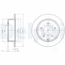 x2 Brake Disc BG4179 Fits Chrysler Dodge Jeep Sebring Avenger Caliber  Solid