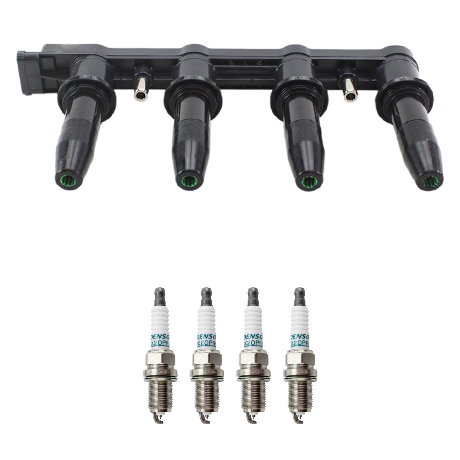 Hitachi Ignition Coil 4 Denso Iridium Spark Plugs Kit For Cruze 1.8 L4