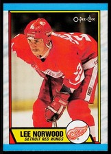 Lee Norwood, 1989-90 O-Pee-Chee, #75, Detroit Red Wings,