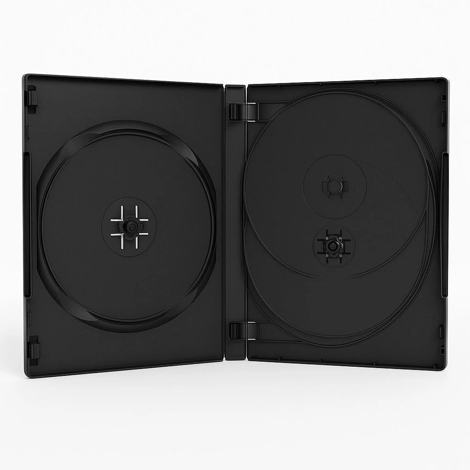 Estuche de DVD negro con bandeja 22 mm para 5 discos caja de almacenamiento de varios discos LOTE = 1 - 100 Foto 2 de 3