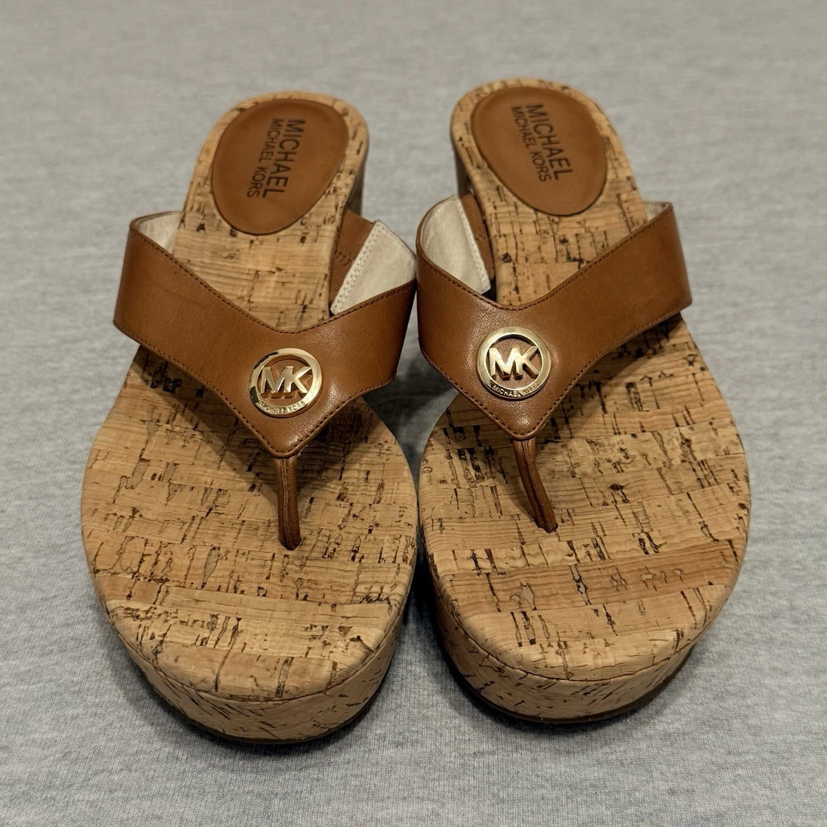 Michael Kors Flip Flop High (3-3.9 in) Heel Height Sandals for