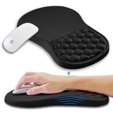 Ergonomic Mouse Pad Wrist Support with Memory Foam Massage Bulge, Carpal Tunn...