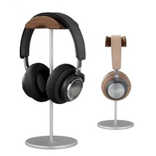 Headphone Stand, Aluminium and Wood Gaming Headset Stand Holder for All silver