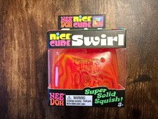 NeeDoh NICE CUBE SWIRL - ORANGE YELLOW - SEALED / BRAND NEW / AUTHENTIC